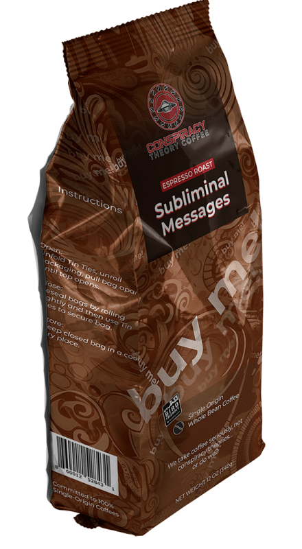 Conspiracy Theory Coffee - Single Origin Craft Coffee Roaster in Florida 25 Subliminal Messages single origin espresso roast coffee