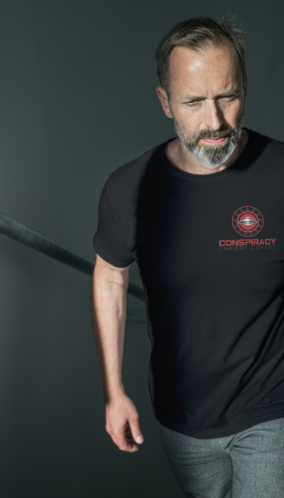 CTC coffee abduction black tee in front side