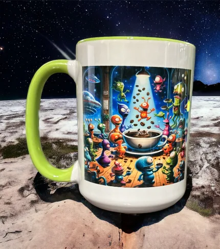 Conspiracy Theory Coffee - Single Origin Craft Coffee Roaster in Florida 44 CTC Intergalactic Conspiracy Party Alien Coffee Mug