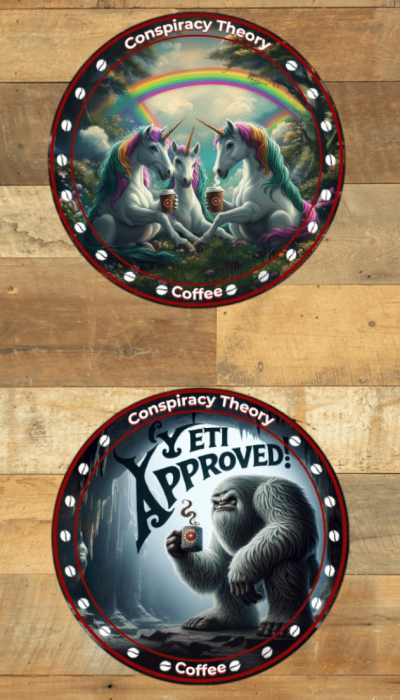 Conspiracy Theory Coffee sticker pack